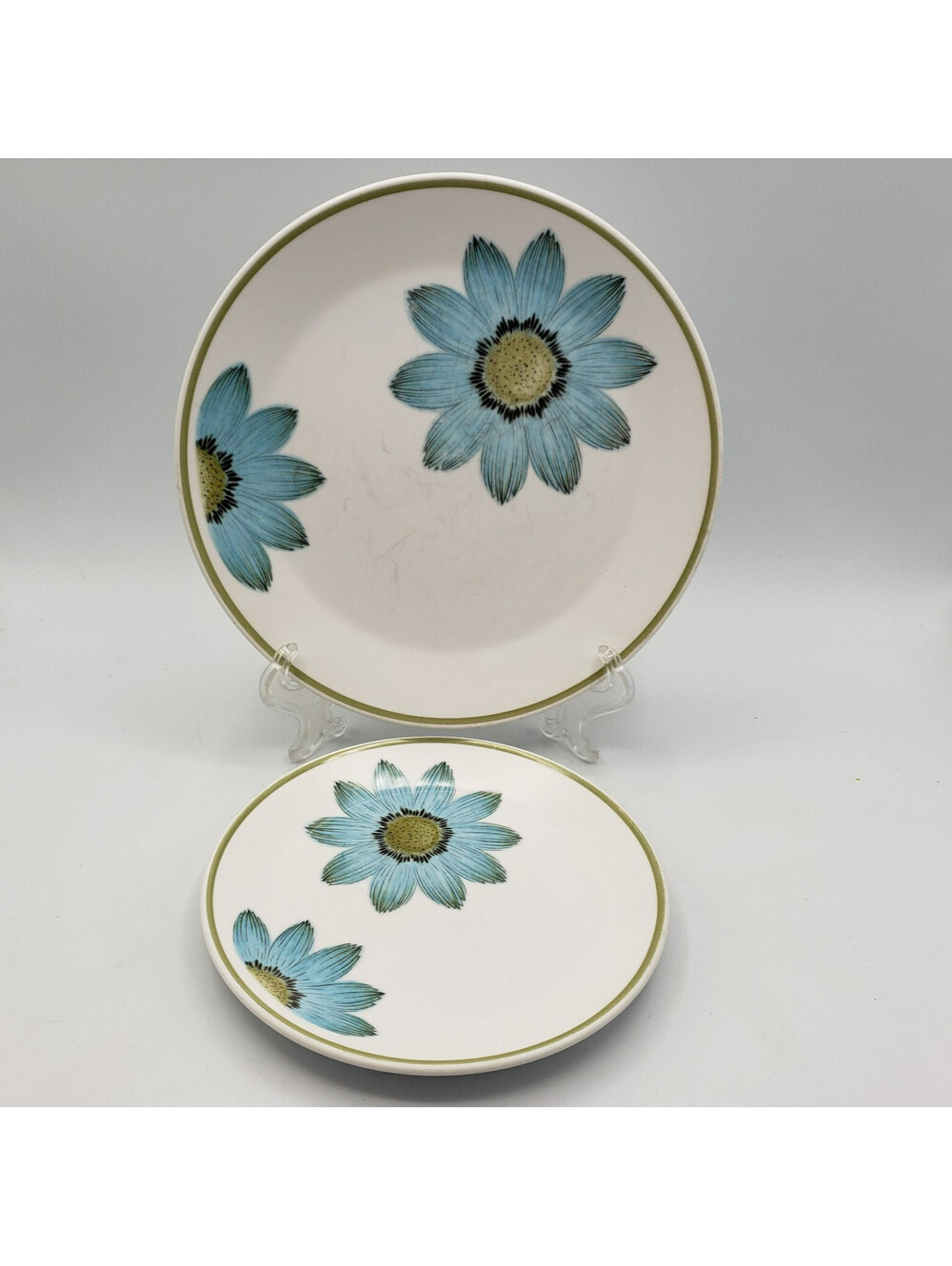 Vintage Noritake Up-Sa Daisy  Salad & Bread Plates Progression 9001 MCM Floral